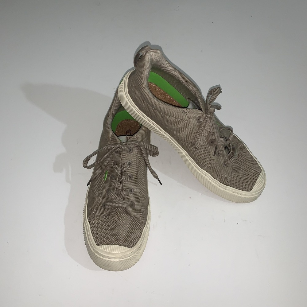 Cariuma Shoes Women's 8.5 Beige Canvas Lace Up Comfort Sneakers YW300608N08W